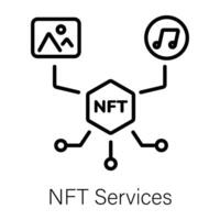 Trendy NFT Services vector