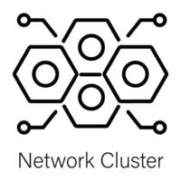 Trendy Network Cluster vector