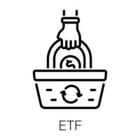 Trendy ETF Concepts vector