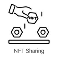 Trendy NFT Sharing vector