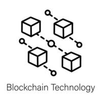 Trendy Blockchain Technology vector