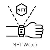 Trendy NFT Watch vector