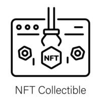 Trendy NFT Collectible vector