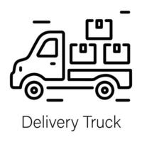 Trendy Delivery Truck vector