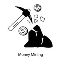 Trendy Money Mining vector