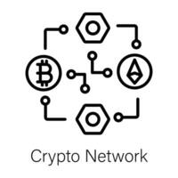 Trendy Crypto Network vector