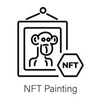 Trendy NFT Painting vector