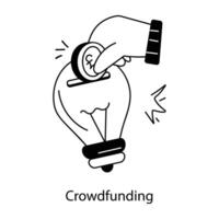 Trendy Crowdfunding Concepts vector