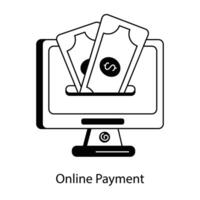 Trendy Online Payment vector