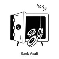 Trendy Bank Vault vector