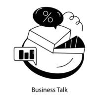 Trendy Business Talk vector