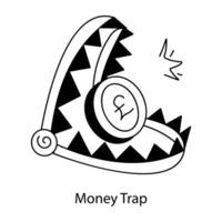 Trendy Money Trap vector