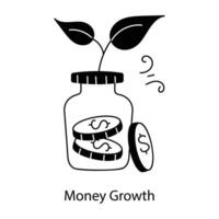 Trendy Money Growth vector