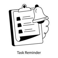 Trendy Task Reminder vector