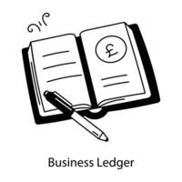 Trendy Business Ledger vector