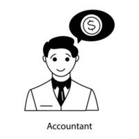 Trendy Accountant Concepts vector