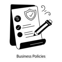 Trendy Business Policies vector