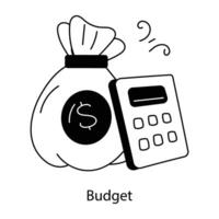 Trendy Budget Concepts vector