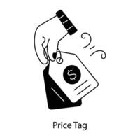 Trendy Price Tag vector