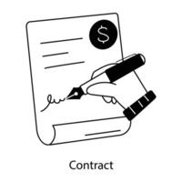 Trendy Contract Concepts vector