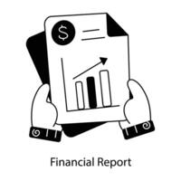 Trendy Financial Report vector