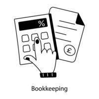 Trendy Bookkeeping Concepts vector