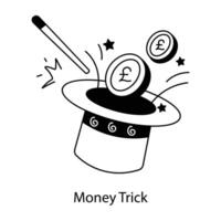 Trendy Money Trick vector