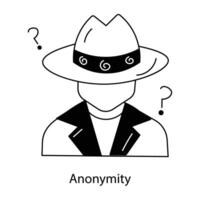 Trendy Anonymity Concepts vector