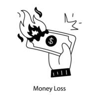 Trendy Money Loss vector