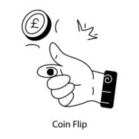 Trendy Coin Flip vector