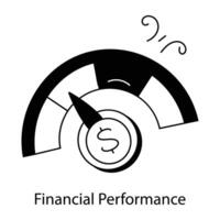 Trendy Financial Performance vector