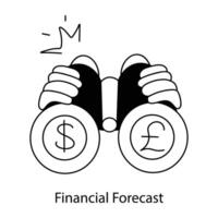 Trendy Financial Forecast vector