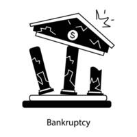 Trendy Bankruptcy Concepts vector