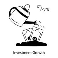 Trendy Investment Growth vector