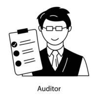 Trendy Auditor Concepts vector