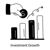 crecimiento de la inversión de moda vector