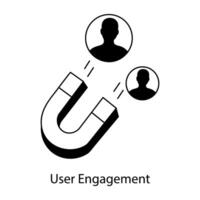 Trendy User Engagement vector