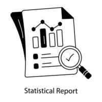 Trendy Statistical Report vector