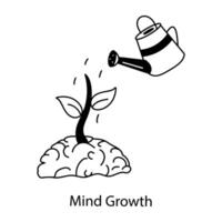 Trendy Mind Growth vector