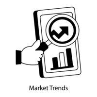 Trendy Market Trends vector