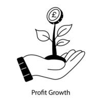 Trendy Profit Growth vector