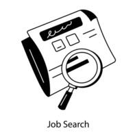 Trendy Job Search vector