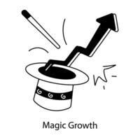 de moda magia crecimiento vector