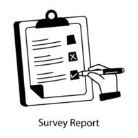 Trendy Survey Report vector