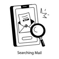 Trendy Searching Mail vector
