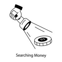 Trendy Searching Money vector