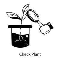 Trendy Check Plant vector
