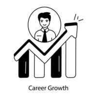 Trendy Career Growth vector