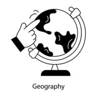 conceptos de geografía de moda vector