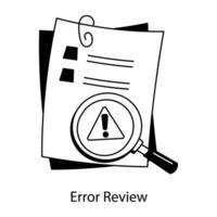 Trendy Error Review vector